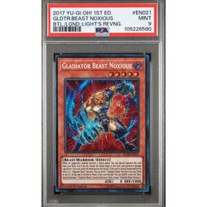 GLADIATOR BEAST NOXIOUS BTL./LGND.:LIGHT'S REVNG. 2017 YU-GI-OH! #EN021 MINT 9